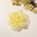 Accesorio para el cabello y corsé de rosa de organza amarillo claro, manualidad de moda. - Amarillo