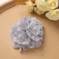 Flor de encaje de gasa gris accesorio para el cabello DIY broche ropa decoracion. - Gris