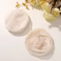 Accesorios de flores de rosa de encaje de malla beige hechos a mano para manualidades de ropa. - Beige