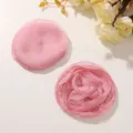 Flor de rosa de encaje de malla rosa material de accesorio de pelo DIY diseño - Rosa