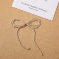 Handgemachte transparente Glas-Rocailles Perlen Schleife Detail fur DIY Schmuck Zubehoer. - Silber