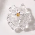 Clear Crystal Flower DIY Accessory Transparent Rhinestone Earring Brooch Shoe Charm Part - Clear