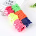 Colorful elastic hair ties set, soft seamless hair scrunchies for women and girls daily styling. - Fluorescent Colors
