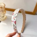 Floral fabric headband summer French style versatile cute hair accessory for women daily wear - Floral / Yellow