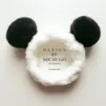 Adorable bandeau en peluche blanche douce avec oreilles à pompons noirs pour soins du visage et spa. - Noir