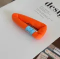 Orange bubble sponge hair clip cute side pin fabric wrapped hair accessory for daily wear - Fruit Series Orange