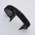 Zwarte roestvrijstalen Jubilee metalen vervangende horlogeband voor Apple Watch. - 14mm / Zwart