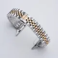 Stainless steel Jubilee metal watch strap replacement for Apple Watch luxury fashion accessory. - 14mm / Two-Tone Silver and Gold