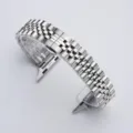 RVS metalen horlogeband compatible met Apple Watch, voorzien van klassiek vijf-kraal design. - 14mm / Zilver