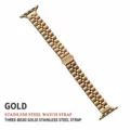 Stainless steel metal watch strap replacement band compatible with Apple Watch gold color - 14mm / Gold