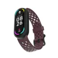 Correa de reloj de repuesto de silicona transpirable para rastreador de fitness deportivo. - Banda Inteligente Compatible: 8/9/10 / Burdeos