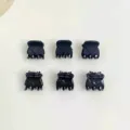 Piccoli artigli per capelli neri, accessori compatti per acconciature da donna, mollette. - 6 Pezzi / Materiale Misto
