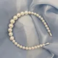 Elegant gradient pearl headband for women, chic hair accessory for daily wear styles. - Pattern F