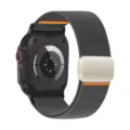 Vervanging nylon magnetisch gevlochten horlogeband compatibel met smartwatch ultra stijlen - 22mm / donkergrijs