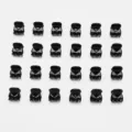 Black mini hair claw clips set, plastic hair catch clamps for women bangs styling and daily wear. - 24 Pieces/Pack / Glossy