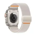Vervanging elastische nylon magnetische lus horlogeband compatibel voor Apple Watch Ultra behuizing - 22mm / Sterrenlicht