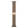 Cinturino magnetico in nylon intrecciato per Apple Watch, cinturino elastico sottile marrone - Compatibile con Apple Watch 1-9/SE: 38/40/41mm - S10/S11: 42mm / Marrone (fibbia oro rosa)