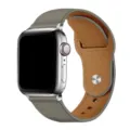 Bracelet de montre en cuir de rechange compatible avec Apple Watch, style vintage marron. - 22mm / 13 Gris clair