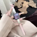 Cinturino per orologio in pelle microfibra e metallo compatibile apple watch rosa - Compatibile con Apple Watch 1-9/SE: 38/40/41mm - S10/S11: 42mm / Rosa