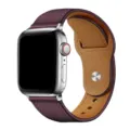 Cinturino in pelle per Apple Watch, design vintage con rivetto in metallo, elegante e resistente. - Per Apple Watch Series 1-9: 38/40/41 mm e Series 10 (42 mm) / 5 rosso scuro