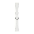 Cinturino per orologio in pelle bianca cinturino di ricambio sottile con fibbia. - Adatto per Apple Watch Serie 1-9 SE: 38/40/41 mm - S10/S11: 42 mm / 2# Bianco (fibbia argento)