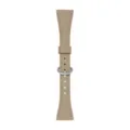 Cinturino di ricambio sottile in pelle cachi con fibbia a ferro di cavallo argentata, design elegante. - Adatto per Apple Watch Serie 1-9 SE: 38/40/41 mm - S10/S11: 42 mm / 3# Albicocca (fibbia argento)