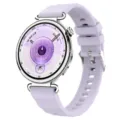 Λουράκι σιλικόνης αντικατάστασης για smartwatch Huawei GT6, μωβ με ασημί αγκράφα. - 18mm (γενικής χρήσης για smartwatch 41) / Μωβ του Υάκινθου
