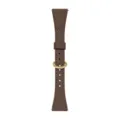 Cinturino per orologio in pelle marrone con fibbia dorata, design sottile ed elegante per smartwatch. - 5# Marrone scuro (fibbia oro)