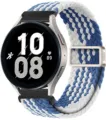 Cinturino di ricambio in nylon intrecciato con fibbia magnetica, compatibile con smartwatch. - 18mm / 28# Trama a Z blu e bianco