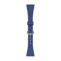 Cinturino per orologio in pelle sottile blu con fibbia a ferro di cavallo, elegante ricambio. - 7# Blu scuro (fibbia argento)