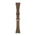 Variante di cinturino sottile in pelle marrone con fibbia in oro rosa per smartwatch. - 8# Marrone (fibbia oro rosa)