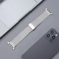 Cinturino per orologio in acciaio inossidabile argentato a maglia compatibile con smartwatch - 38/40/41mm / Luce Stellare