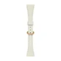 Cinturino in pelle sottile bianco elegante compatibile con smartwatch con bella fibbia. - 10# Bianco sporco (fibbia oro rosa)