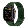 Cinturino per orologio in nylon intrecciato verde compatibile con smartwatch, design robusto. - Verde Abete