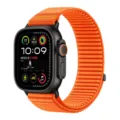 Cinturino per orologio in nylon alpine arancione compatibile smartwatch, design intrecciato. - Arancione