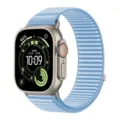Cinturino in nylon azzurro tessuto alpino compatibile con smartwatch ultra, comoda vestibilita. - Blu isola
