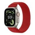 Cinturino di ricambio in nylon Alpine Loop per Apple Watch Ultra 49mm 45mm 44mm 42mm, traspirante. - Rosso