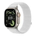 Cinturino di ricambio in nylon bianco compatibile con smartwatch, cinturino sportivo resistente. - Bianco