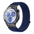 Cinturino di ricambio in nylon blu compatibile con smartwatch Huawei, comodo e sicuro. - 22 mm (universale per smartwatch 46/48) / blu ceruleo
