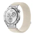 Cinturino di ricambio in nylon per orologio Huawei, fascia sportiva intrecciata beige traspirante. - 22 mm (universale per smartwatch 46/48) / Luce Stellare