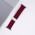 Nylon braided magnetic watch strap replacement compatible with Apple watch series ultra SE. - For Apple Watch Series 1-9/SE (42/44/45/49mm), S10/S11 (46mm) / Burgundy