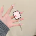 Cinturino in metallo per Apple Watch con maglie a cuore rosa, accessorio elegante e chic. - 14mm / Rosa Argento