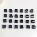 Black mini hair claw clips set, cute small hair clamps for women daily bangs and styling. - 24 Pieces/Pack / Mixed Stones