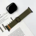 Cinturino elastico in nylon verde oliva con fibbia magnetica per smartwatch compatibili. - Compatibile con Apple Watch 1-9/SE: 38/40/41mm - S10/S11: 42mm / Verde Militare Scuro