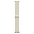 Cinturino di Ricambio in Nylon Intrecciato Compatibile con Apple Watch Fibbia Magnetica Beige - Starlight (fibbia Starlight)