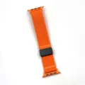 Oranje nylon magnetische horlogeband vervangende band compatibel met sporthorloges. - Voor Grote Maat / Oranje
