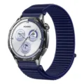 Compatible with Huawei GT5 GT6 nylon elastic woven watch strap replacement loop band - 22mm / Azure Blue