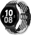 Cinturino per orologio in nylon intrecciato nero e bianco ricambio elastico per smartwatch. - 20# Trama a Z bianco e nero