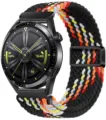 Cinturino per orologio in nylon intrecciato colorato con chiusura magnetica di ricambio. - 22# Trama a Z nero arcobaleno