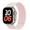 Siliconen magnetische vervangende horlogeband voor Apple Watch, duurzame roze sportband. - Zandroze